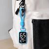 Big Numbers Pocket Watch Keychain LED Digital Watch Portable Electronic Hanging Watch  Kid Adult