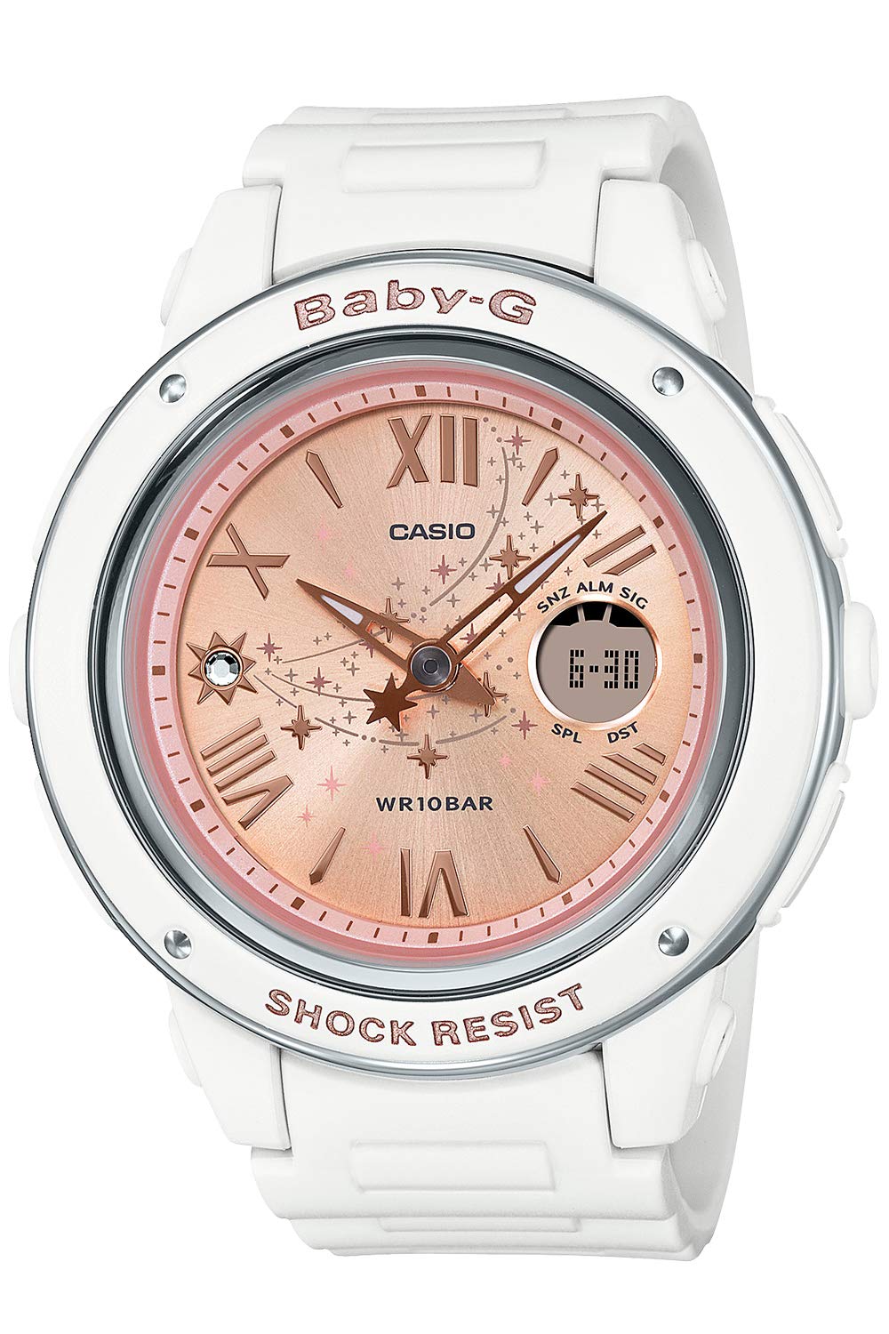 

Женские часы Casio серии Star Dial белые Baby-G BGA-150ST-7AJF, белый