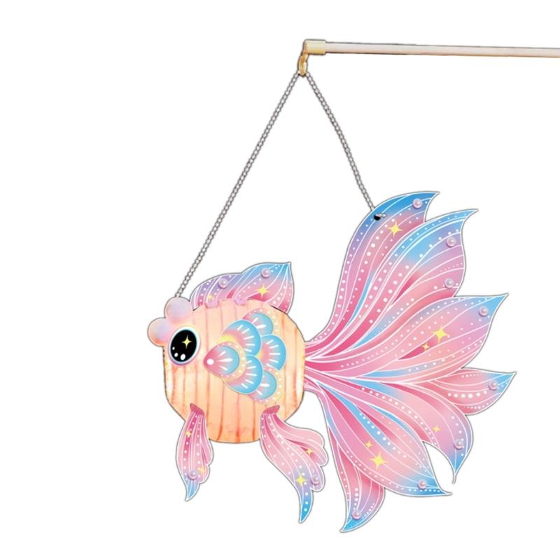

Removable Structure Fancy Carp Lamp Moon Festival Scaldfish Easy Assembly and Storage Lamps Handmade Home Decoration