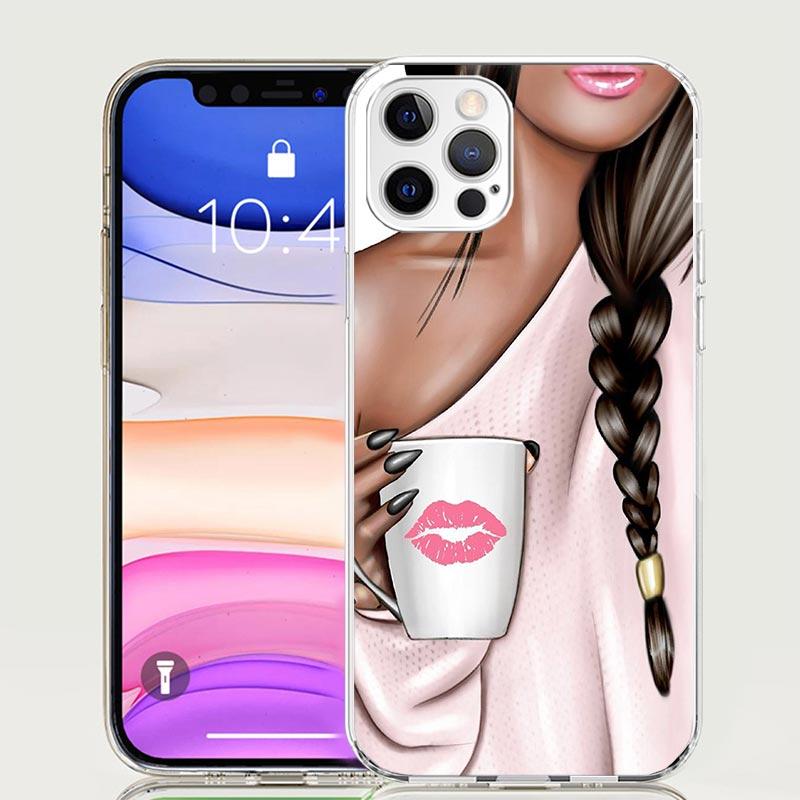 Girl Boss Female Coffee Case Phone Cover for Apple iphone 17 Air 16 15 14 13 Mini 12 11 Pro Max 16E 7 Plus 8 + SE 2020 Trend Fun