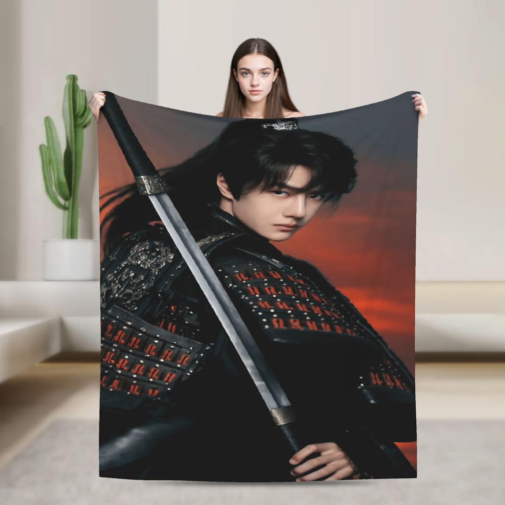 W-Wang Yibo Plush Blanket Children Flannel Throw Blanket For Couch Chair Warm Soft Customized Quality Bedspread Birthday Present
