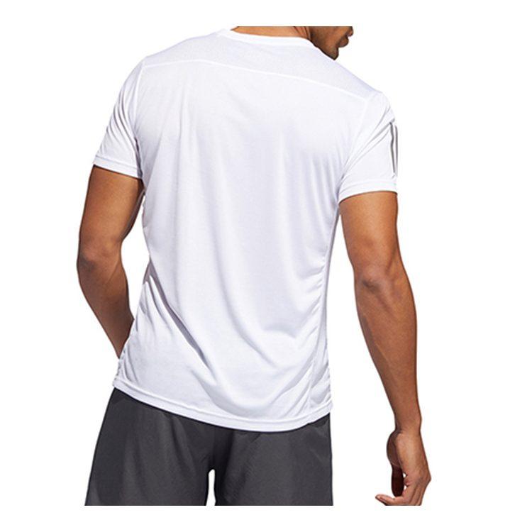 adidas T Shirts Men's White Crew Neck Moderate Straight Fit EK2855