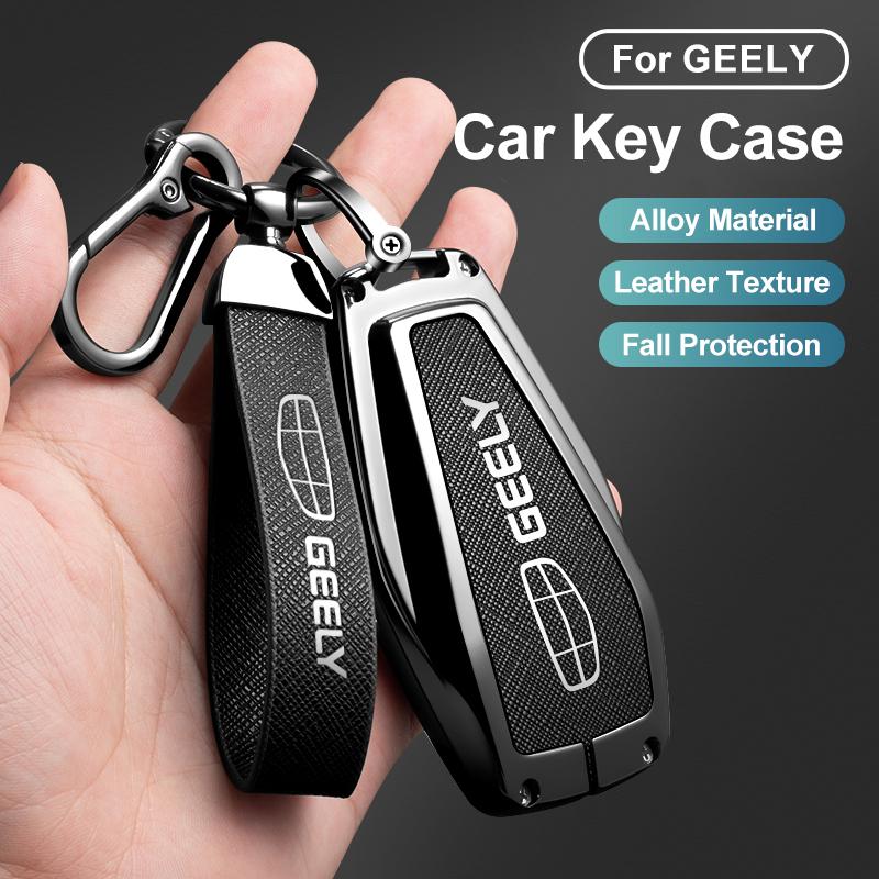Car Key Fob Case For Geely Emgrand X7 Ex7 Okavango Coolray Atlas Monjaro Tugella Emgrand Gt S Proton X50 X70 X6 Gc Keychain Case