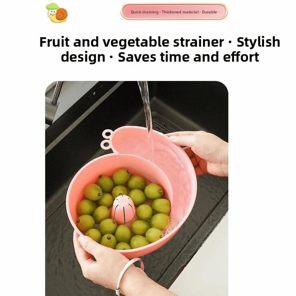 Snail Shape Vegetable Washer Portable Fruit Washing Basket New Drainer