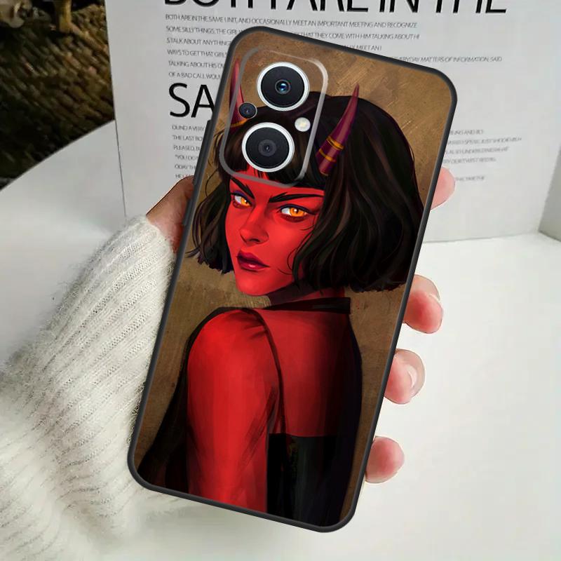 Devil Woman Phone Case For OPPO Reno 8T 14F 13 F 12 11 10 14 Pro 7 8 Lite OPPO Find X8 X6 X5 X9 Pro Cover