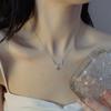 925 Sterling Silver Inlaid Zircon Angel Wings Necklaces for Women Clavicle Chain Moonstone Pendant Choker Luxury Jewelry