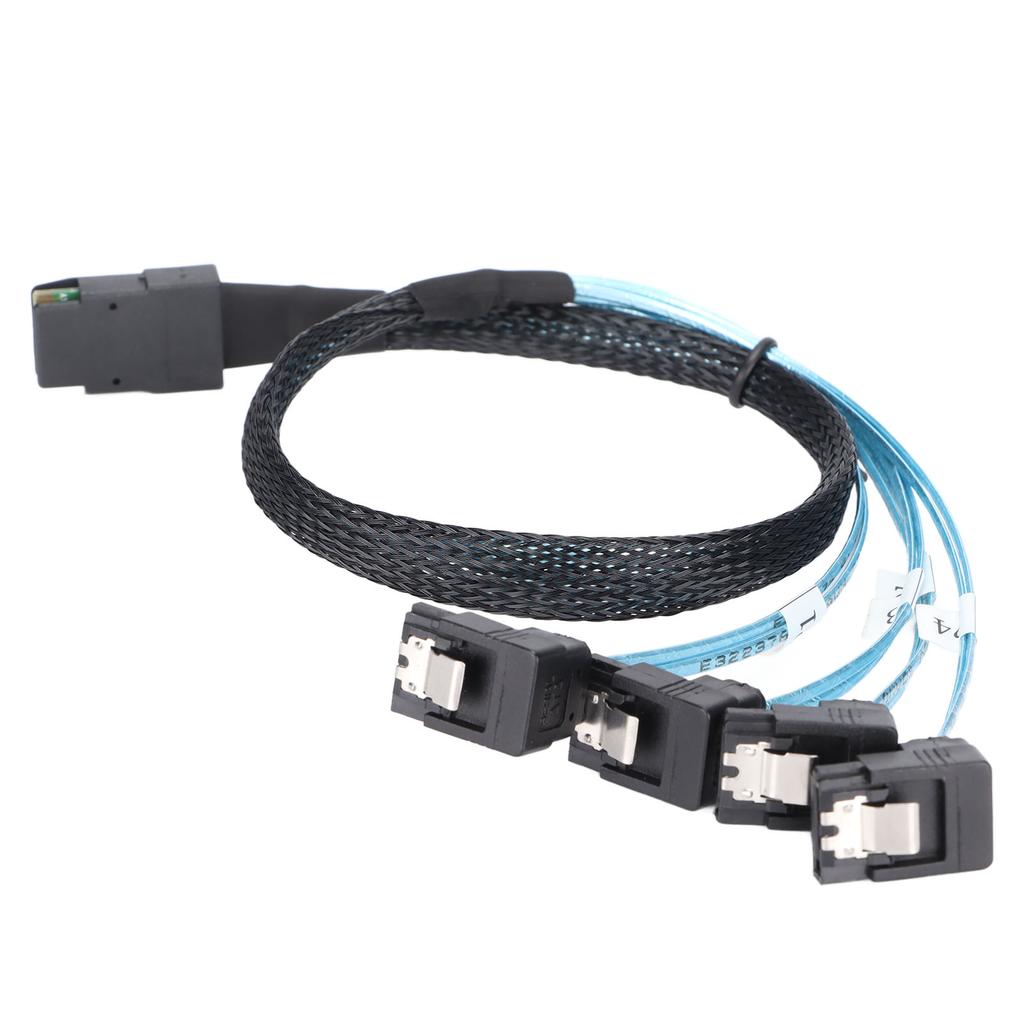 Mini SAS 36PIN Cable Plastic Durable 12Gbps High Speed Stable Performance Mini SAS To 4 SATA Cable
