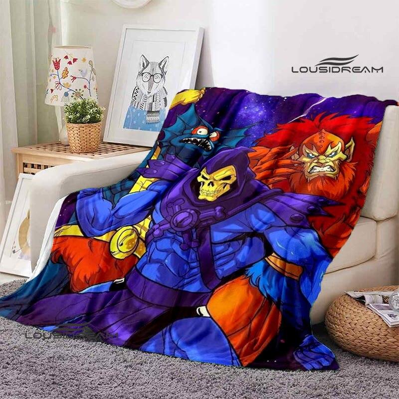 Cartoon Universe Master HE-MAN Printed Blanket Children Warm Beautiful Blanket Flannel Soft and Comfortable Birthday Gift