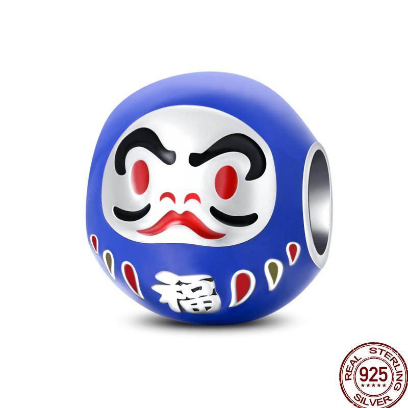 Year Series Copper Lucky Fit 3Mm Bracelets Diy Jewelry Cat God Of Wealth Lion Dance Koi Fish Charms Bead