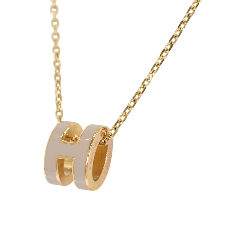 HERMES  H147992F 55  Necklace Marong Rasse/gold Metal Women