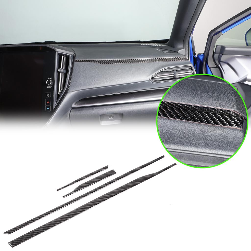 Carbon fiber Interior dashboard Side Cover Trim for Subaru WRX -24