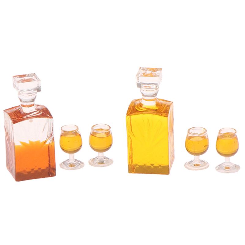 Dollhouse accessories miniature model props simulation wine bottle combination
