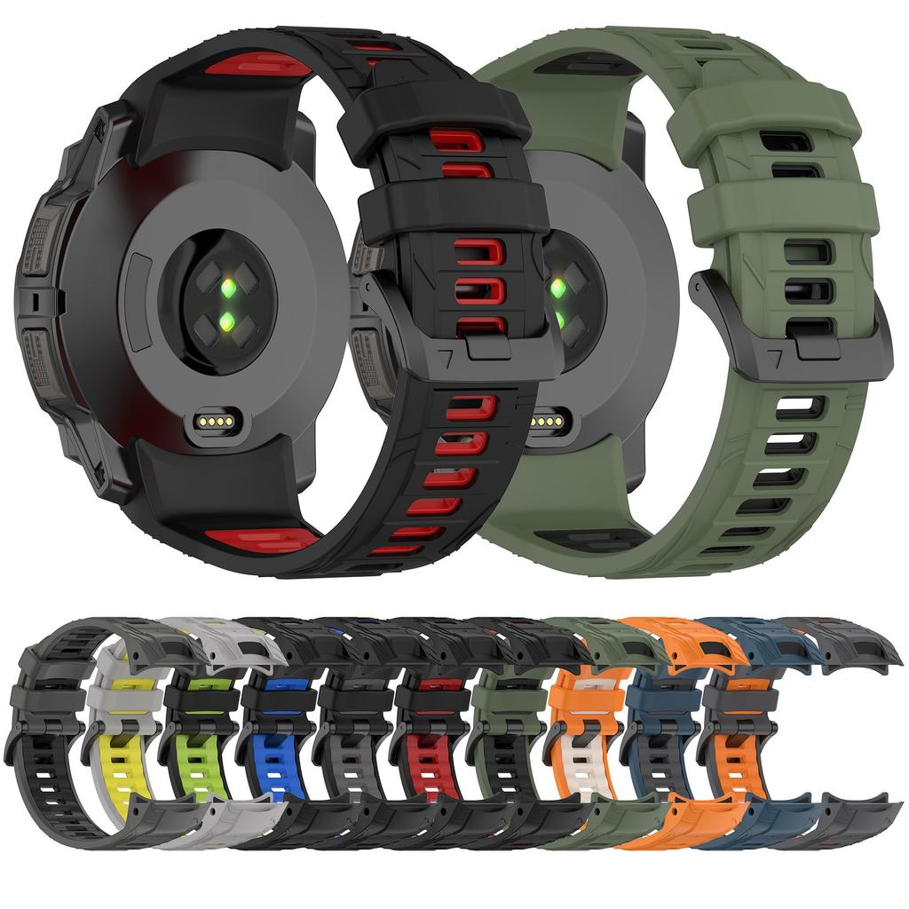 Silicone Strap For Garmin Instinct 3 45MM 50MM Smart Watch Strap For Garmin Instinct3 Two Colors Watch Strap Accessories