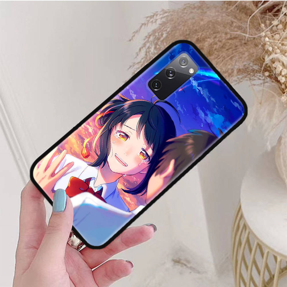 Schwarze Hülle für OPPO Reno 8 6 5 4 Pro Plus Find X3 A17 A3 A31 A38 A40 A53 A54 A55 A74 A76 A78 A77 A80 A94 A95 A96 Lite W-69 Your Name Anime