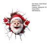 Festive Store Atmosphere Decor Christmas Toilet Sticker, Funny Santa Claus Lid Tank 3D Hole Effect Wall Art Self-Adhesive Waterproof PVC Decal