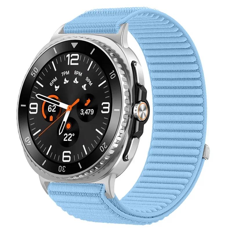 No Gaps Nylon Loop Strap for Samsung Galaxy Watch 8 Classic 46mm/Watch 8 44mm 40mm Braided Band Replacement Bracelet Belt Correa