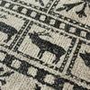 Sayan Sayan Pazylik Anti Washable Handmade Black Rug/Carpet, Cotton, 200x250mm,