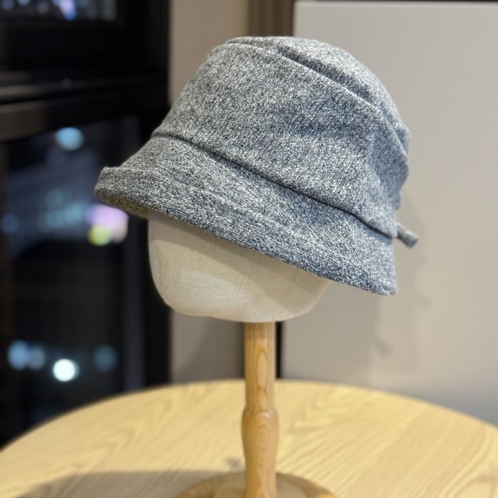 New Autumn and Winter Pleated Bow Fisherman Hat for Ladies Travel Fashion Face Showing Small Warm Basin Hat Foldable