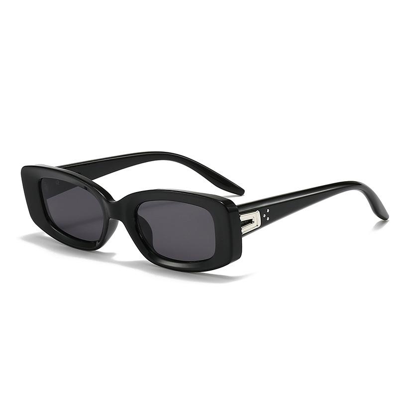 GM Sunglasses As2026 Unisex Square High-End Style Mercury Sunglasses UV Protection C1Black Frame Black and G