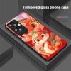 New Cartoon Snake For Oppo A79 5G 58 78 74 60 4G Reno 11F Realme GT 6 11 Note 50 10 C55 X2 Tempered Glass Black Phone Case