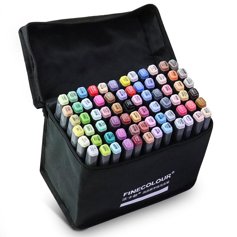 EF104 Double-Head Alcohol Marker Pens Sketch Design Marker Brush Pen Beginner Manga Graphic Drawing Art Supplies