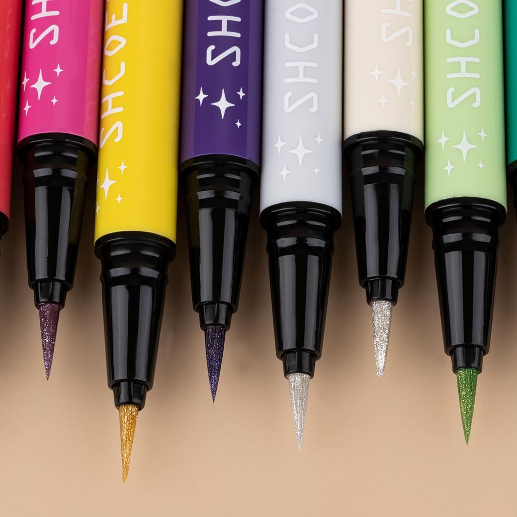 8 Color Single Pearlescent Fine Shimmer Eyeliner Pen, Eye Contour Pencil
