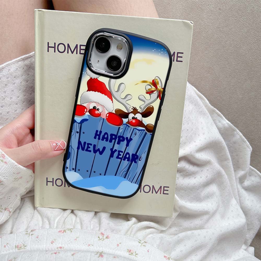 for iPhone 13 14 15 Pro Max Samsung Galaxy A14 A15 A24 Xiaomi 13T Redmi 12C Soft Chubby Phone Case A2 New year christmas design TPU Silicone cover