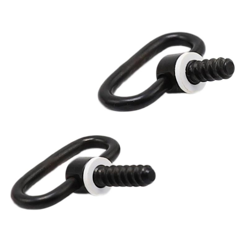 2Pcs Tactically Strap Buckle Quick  Detachs Sling Swivels Screws Metal Flat Hoop Screw Hunting Part Easily To Use