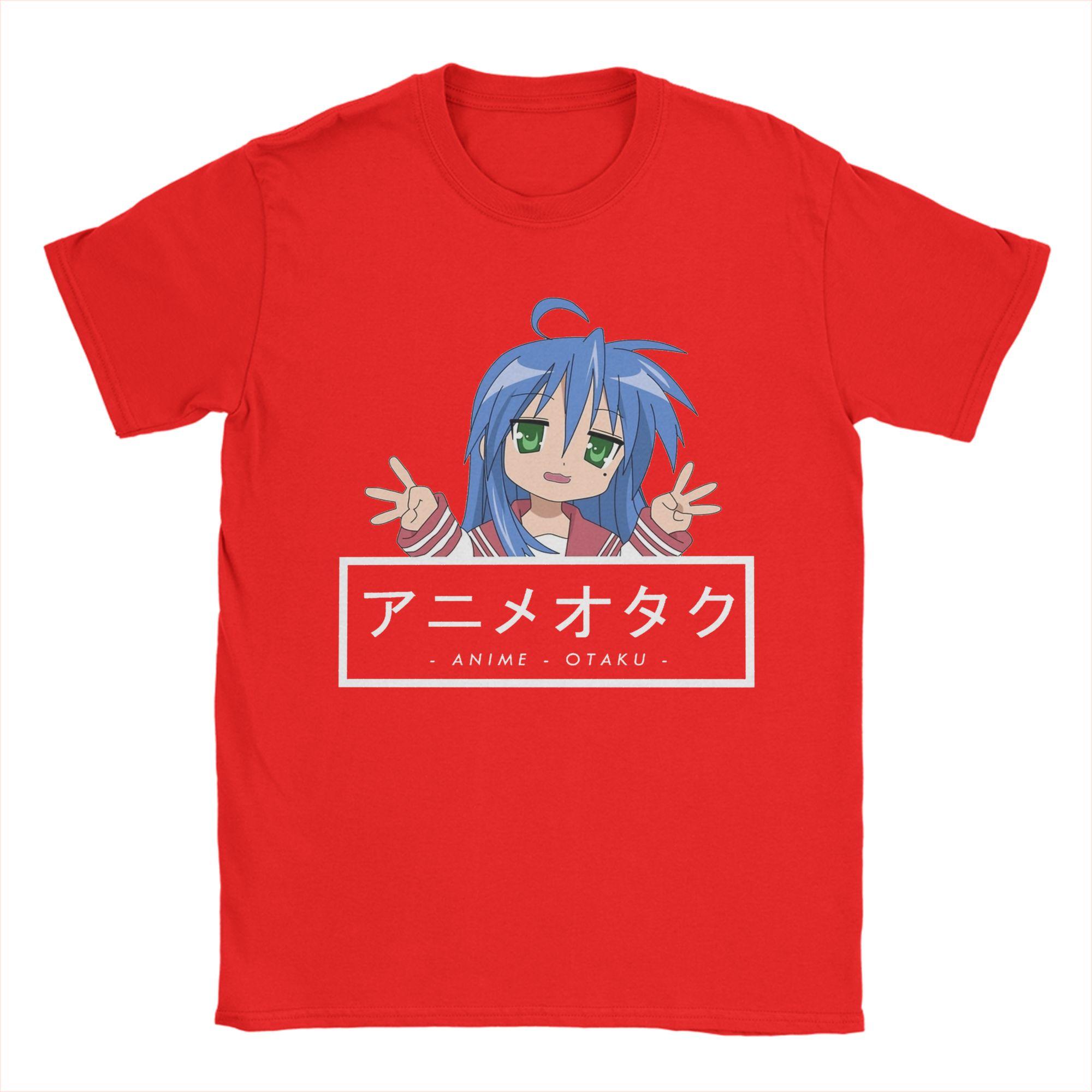 Unisexs TShirt Otaku Konata Izumi Lucky Star Novelty Pure Cotton Tee Shirt Short Sleeve Anime T Shirt O Neck Clothes Plus Size S
