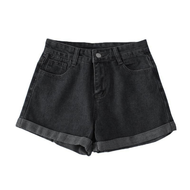 Damen 608 Weit geschnittene Jeans-Shorts: Hohe Taille, Figurschmeichelnde A-Linie, Perfekt für den Sommer 2022