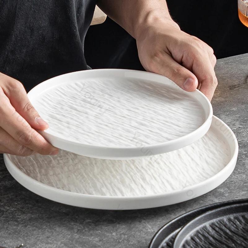 High End Steak-Essteller Haushalt Leichte Luxus-Geschirr Keramikteller Kreative Einfarbige Frühstückstablett Exquisites Geschirr