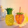 3/6pcs Cold Beverage Mug 500ml Pineapple/Strawberry Shape Tropical Summer Cups with Straw Creative Birthday Party Decoration