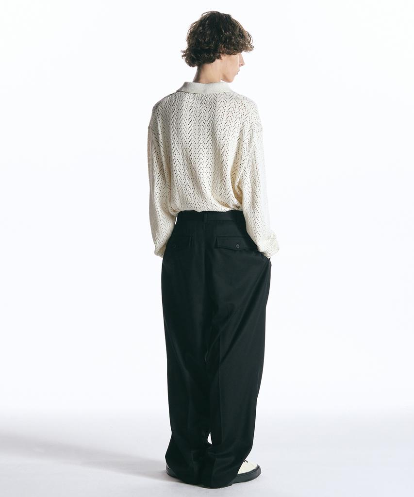 INSILENCE Open Collar Knit Cream