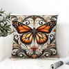 Natural Beautiful Floral And Butterfly Prints Pillow Case Linen Pillow Case Sofa Home Decor Cushion Cover Cushion Cove