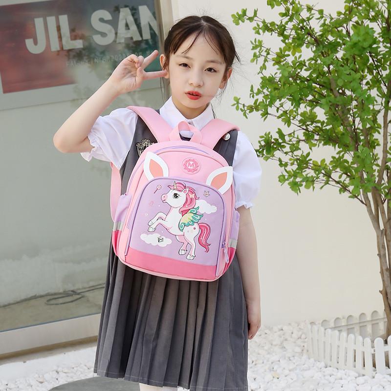 Colorful Cartoon Pony Print Childrens Backpack For Kindergarten With Lightweight Design