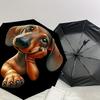 1 Stück Dackel Niedlicher Regenschirm - 8 Speichen verstärkt, Automatisches Öffnen, Leicht & Langlebig, Niedliches Modeaccessoire für den Außenbereich, Strand oder Freizeit, Strand U