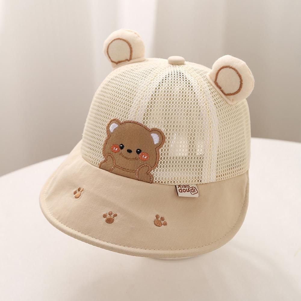 Cartoon 1-3Y Hat Animal Pattern Sunshade Boys Girls Sun Hat Uv Protection Breathable Mesh Toddler Baseball Cap Summer Outdoor