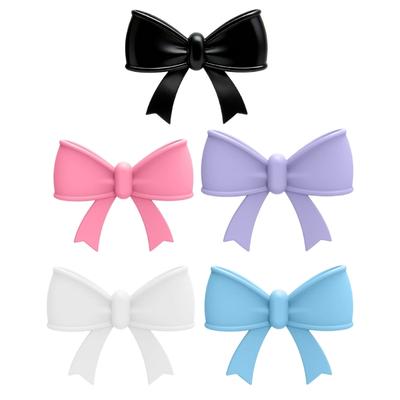 4Pcs Fashionable Butterfly Knot Headbeam Pad Decorative Charm Soft Silicone Headphone Decorations Multiple Color