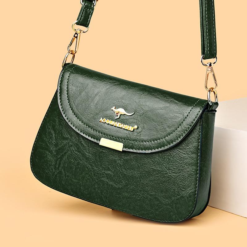 Textured mother bag women's new retro flip shoulder bag simple and fashionable shoulder oblique span small bag