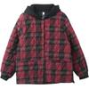 Women's Autumn and Winter Plus Cotton Warm Hooded Cotton-Jacket - Casual Plaid Loose Single-Breasted Coat