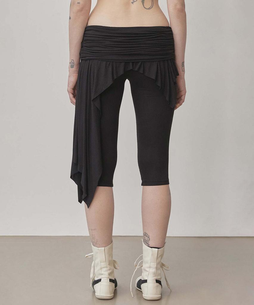 SCULPTOR Asymmetric Skirt Leggings Black