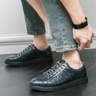 Leather Shoes Breathable New Leather Business Sports Casual Shoes Trend All Lace-up Flat Men's Shoes 47 Large Size