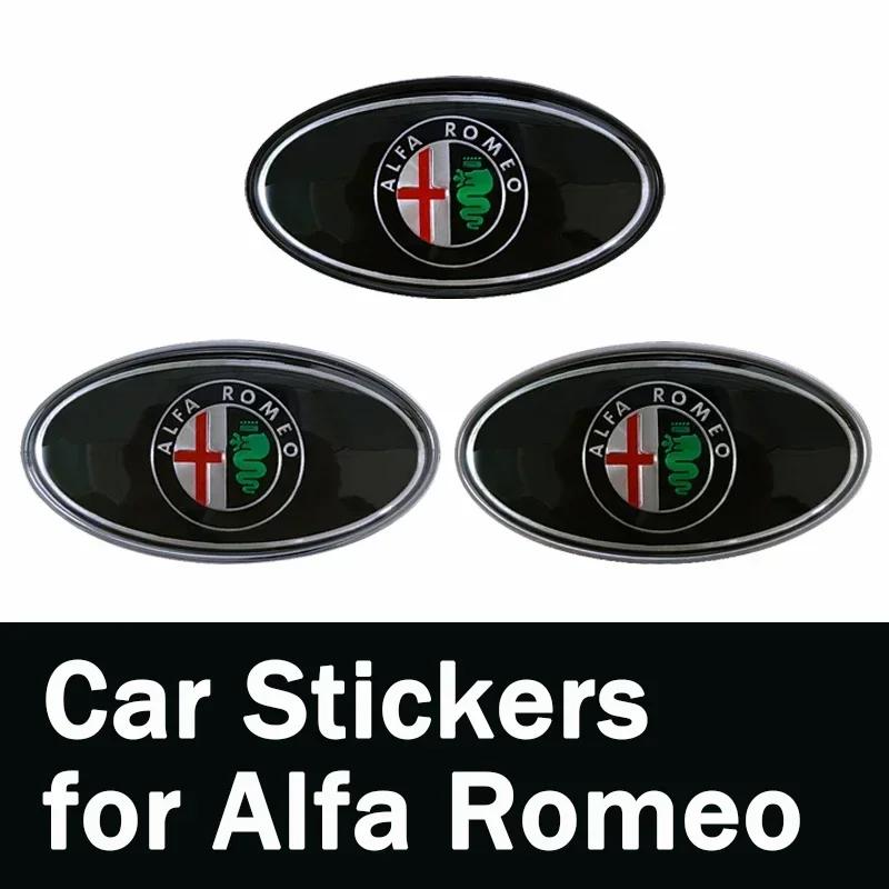 Metal Car Front Emblem Trunk Badge for Alfa Romeo 155 156 159 Mito Giulia GT Brera Spider Giulietta 147 166 147 Auto Accessories zj6
