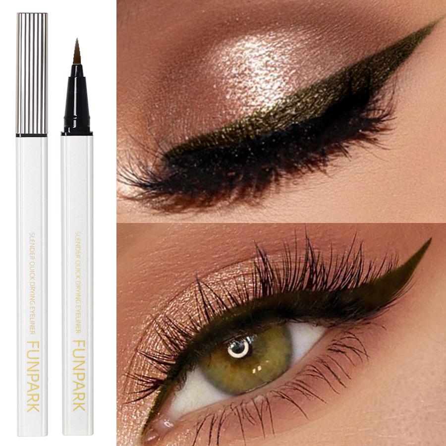 

4 Colors 1PC White Liquid Eyeliner Pen Matte Waterproof Eye Liner Pencil Quick-drying Non-smudge Eye Korean Makeup Purple Blue