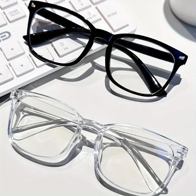 2pcs Fashion Anti-Radiation Eyeglasses Transparent Retro unisex Computer Glasses Anti-Blue lens Eyewear Casual