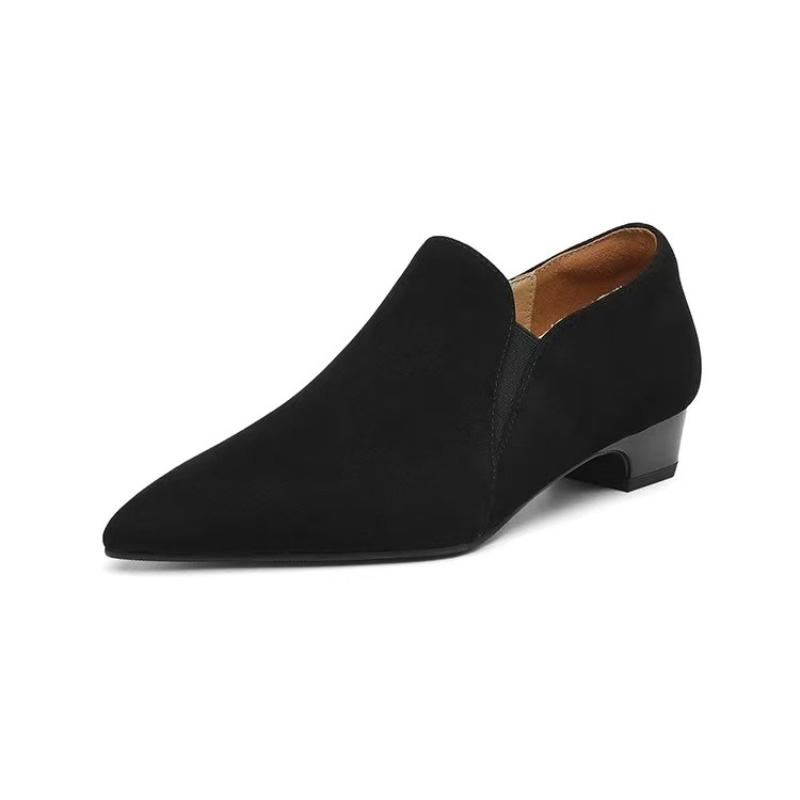 Fashion Pointed Toe Heeled Shoes Women Loafers Elegant Dress Party 2025 New Designer Summer Sandals Brand Chunky Pumps Zapatillas Mujer