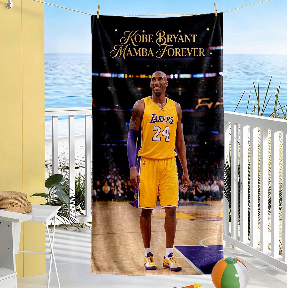 Kobe Customize Your Name Beach Towel Soft Durable Quickdry Suitable For Sports Travel Swimming Yoga Bathroom Beach And Pool