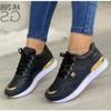 Moda Damskie Sneakersy Siateczkowe Patchworkowe Sznurowane Damskie Płaskie Buty Outdoor do Biegania Chodzenia Wygodne Oddychające Obuwie Damskie Sapatos