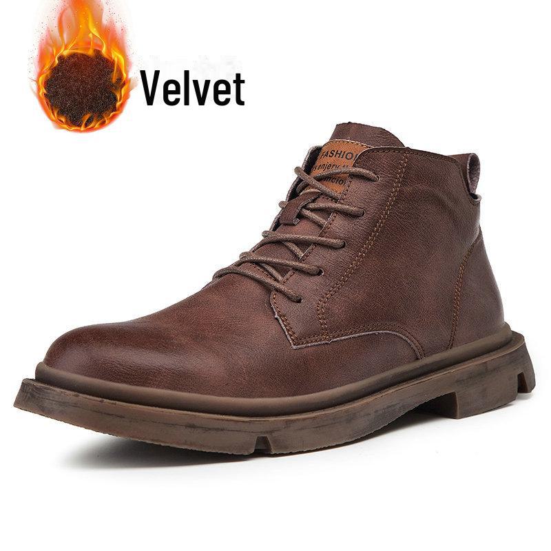 

Мужские кожаные ботинки Martin средней высоты — повседневная рабочая обувь в британском стиле на весну/осень 42