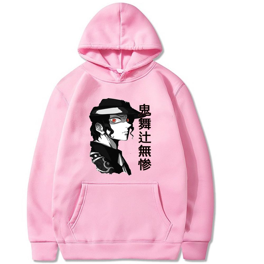 Manga Muzan Kibutsuji Demon Slayer Anime Hoodies Casual Long Sleeve Harajuku Aesthetic Boys Fashion Hip Hop Oversized Sweatshirt